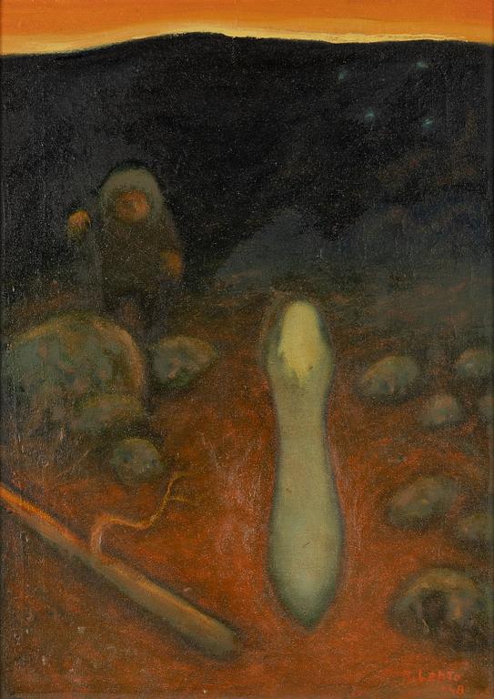 Nikolai Lehto, Twilight Landscape with Girl and Troll.