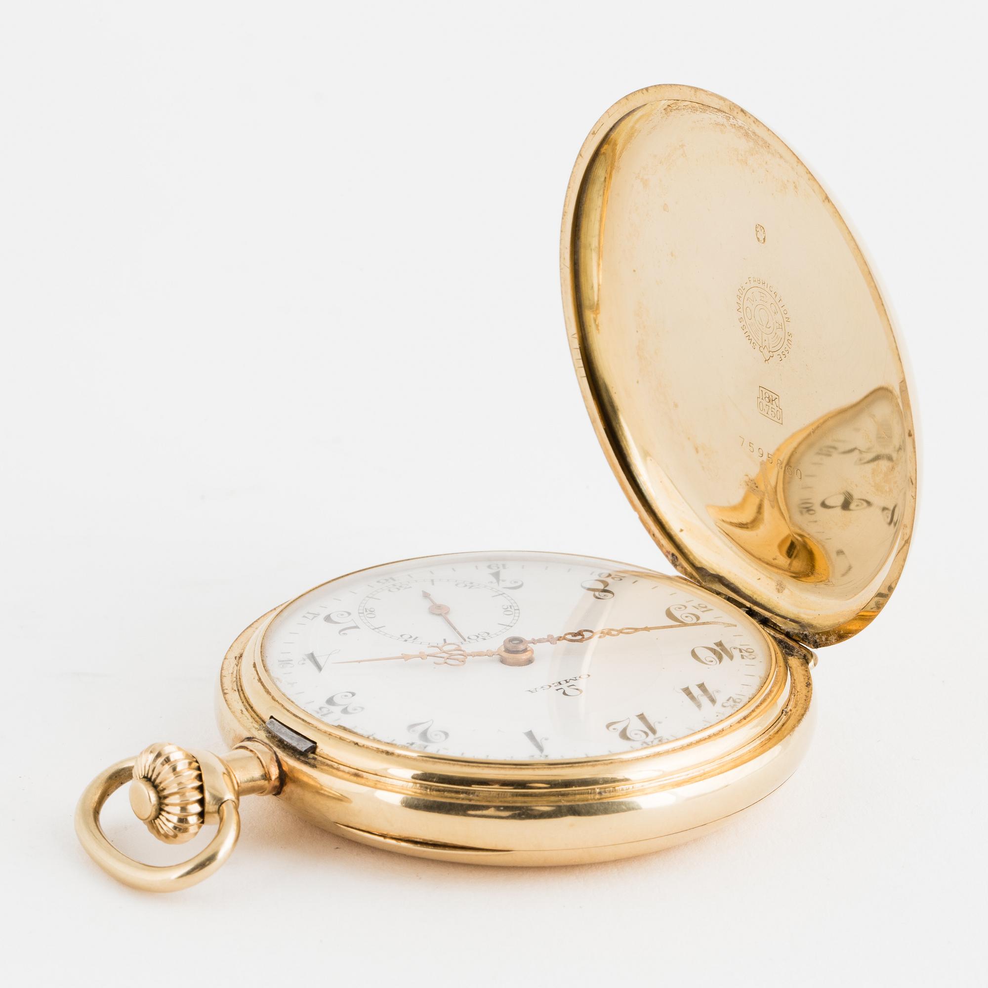 OMEGA, pocket watch, hunter, 50 mm.