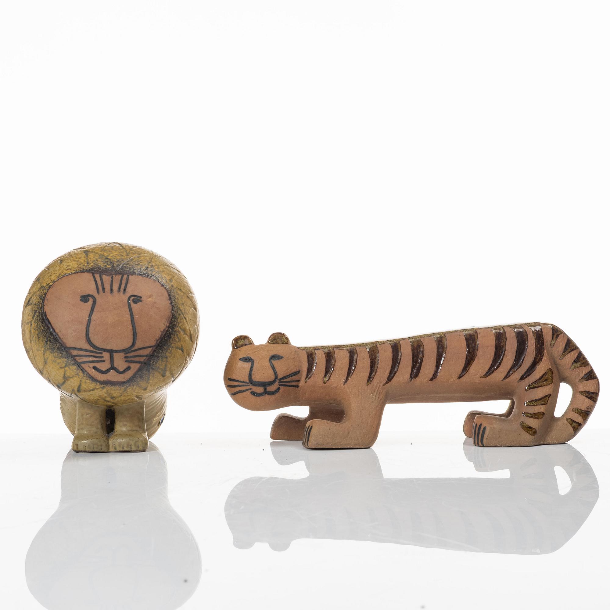 Lisa Larson, figurines, 2 pcs, Gustavsberg.