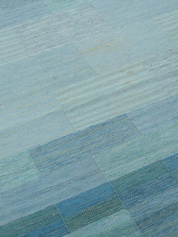 Marianne Richter, A CARPET, "Muren, ljusblå", flat weave, ca 217,5 x 136,5 cm, signed AB MMF MR.