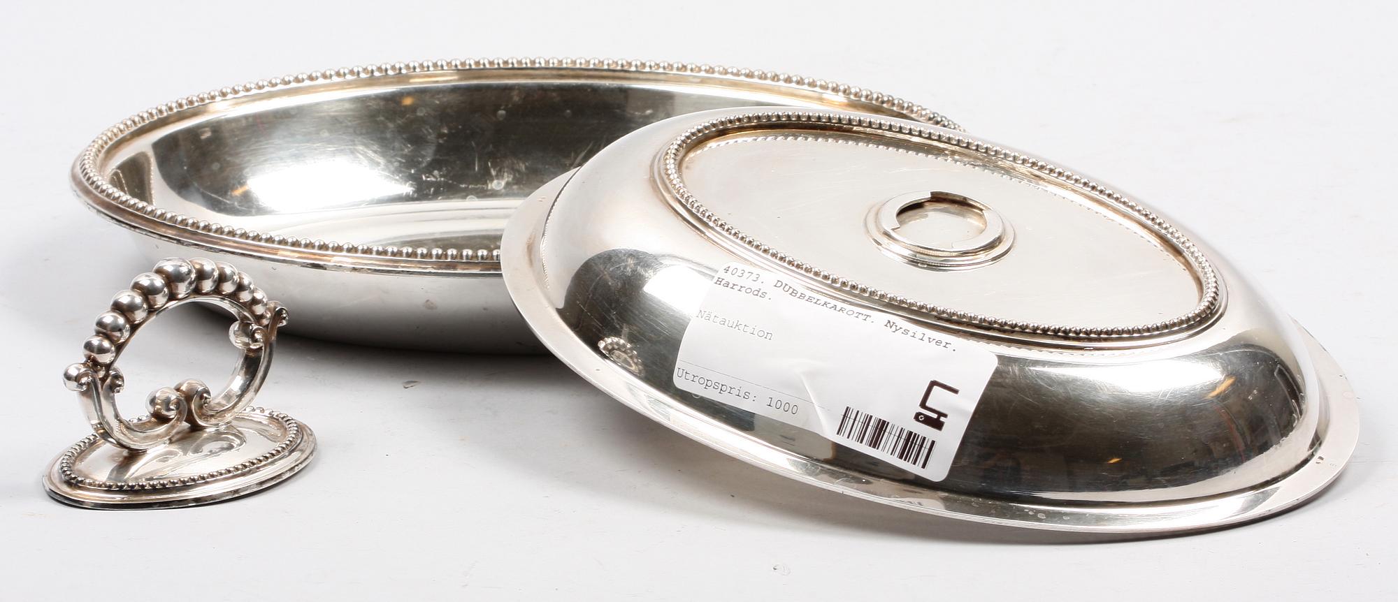 DUBBELKAROTT. Nysilver. Harrods.