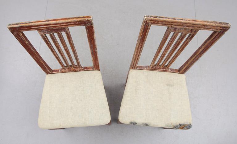 STOLAR, 1 par, sengustavianska, omkring år 1800.