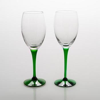 Saara Hopea, A 12-piece set of 'Traviata' wine glasses, Nuutajärvi, Finland.