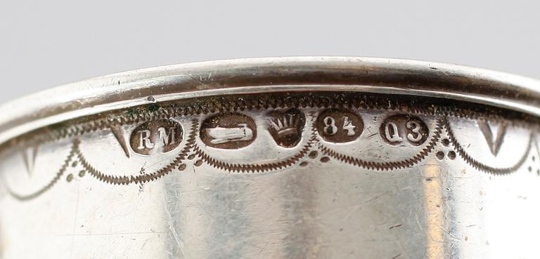 SERVETTRINGAR, 5 st, silver, Finland, 1900-talets första hälft. Vikt ca 77 gram.