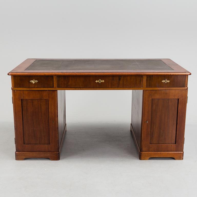 A writing desk by Gustaf L Sahlholm, Stockholm, circa 1900.