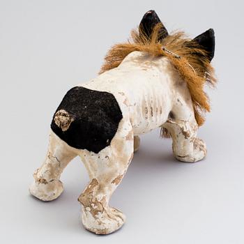 A papier mache french bulldog, France, ca 1900.
