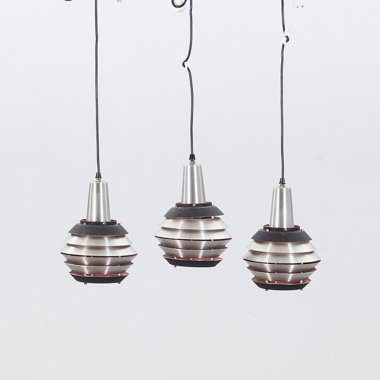 Three lamp pendants, late 20th century.