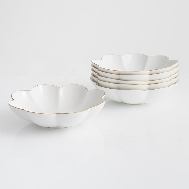 Karin Björquist, dessert bowls, 6 pcs, "Nobel", Rörstrand, Gustavsberg.