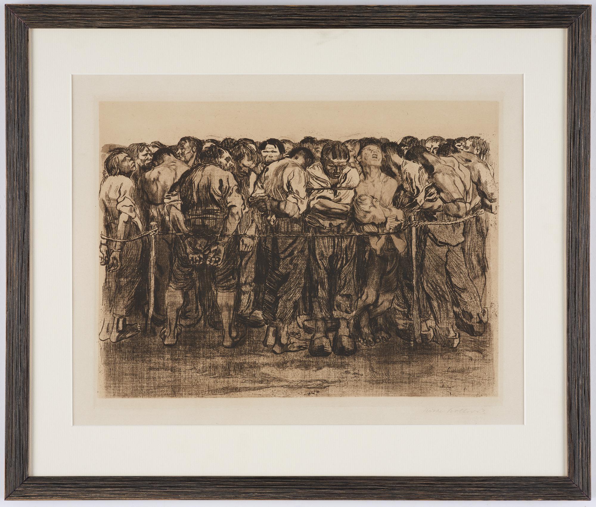 Käthe Kollwitz, "Die Gefangene" ur: Bauernkrieg (Peasant's War).