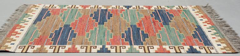 Märta Måås-Fjetterström, Matto, "Blå heden", flat weave, ca 219-220,5 x 181,5-185,5 cm, signed AB MMF.