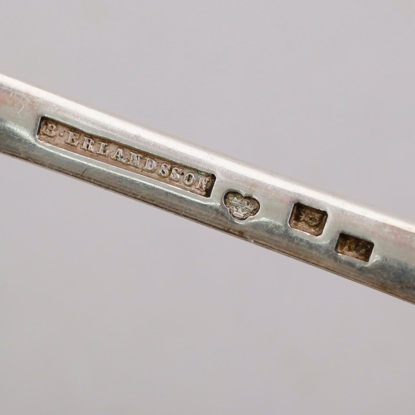 MATSKEDAR, 7 st (4+3), silver, svenska stämplar, 1800-/1900-tal. Vikt ca 479 gram.