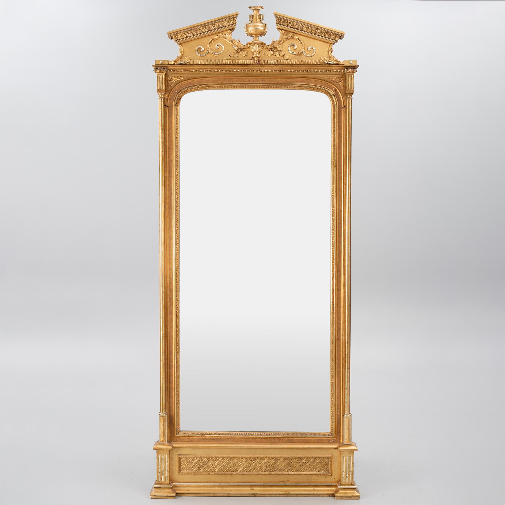 Golvspegel, nyrokoko, 1800-talets slut.
