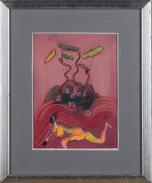 ANTTI VUORI, blandteknik, signerad och a tergo daterad 1972.