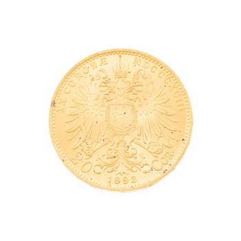 Guldmynt, Österrike-Ungern, 20 Corona, 1893.