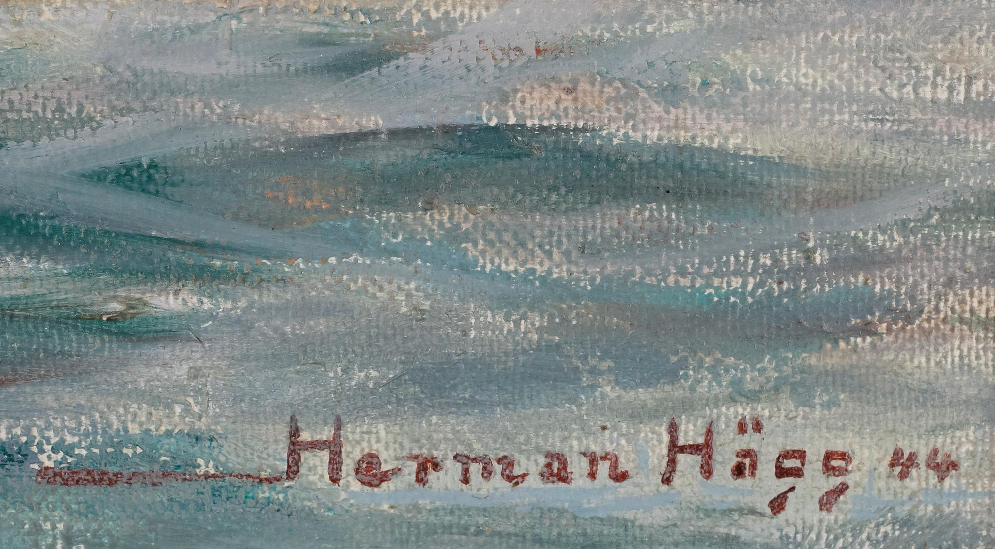 HERMAN HÄGG, olja på duk, signerad, daterad -44.