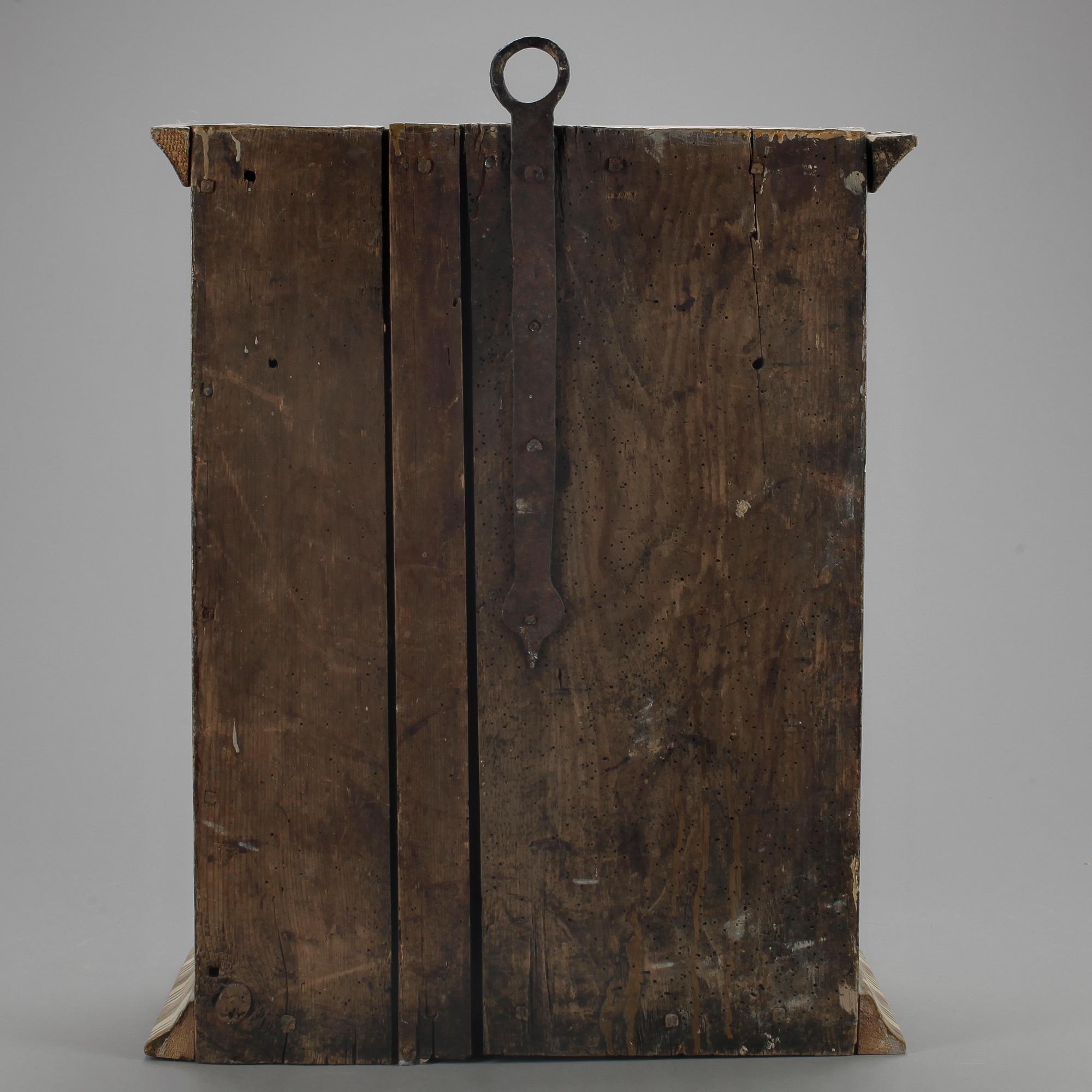 VÄGGSKÅP, allmoge, 1800-tal.