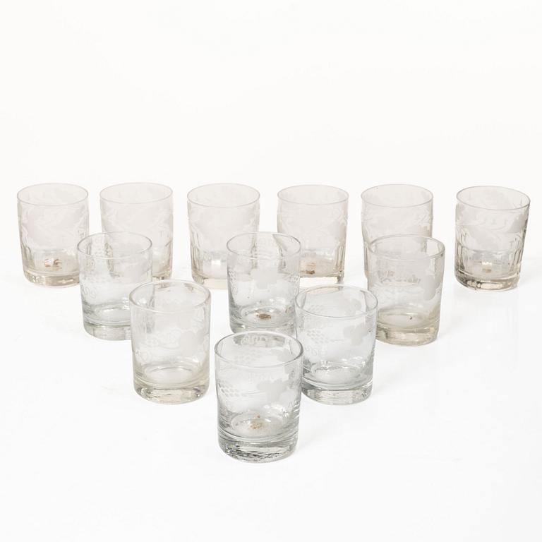 Selterglas, 12 st, tidigt 1800-tal.