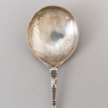 A SWEDISH SILVER SPOON, mark of Henning Petter Henning, Stockholm 1693.