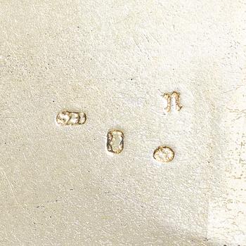 Two Swedish 18th century parcel-gilt silver boxes.