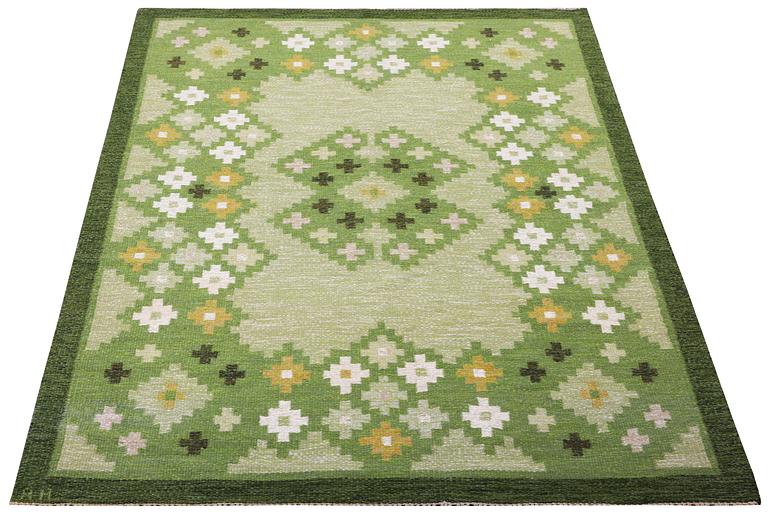 Åsa Åkerblom, a flat weave carpet, "Ljusterö", signed ÅÅ, Sweden, c. 238 x 167 cm.