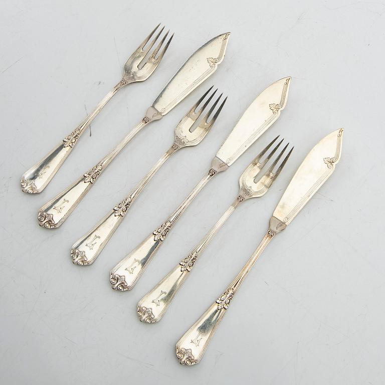 Fiskbestick 24 dlr  silver Tyskland.