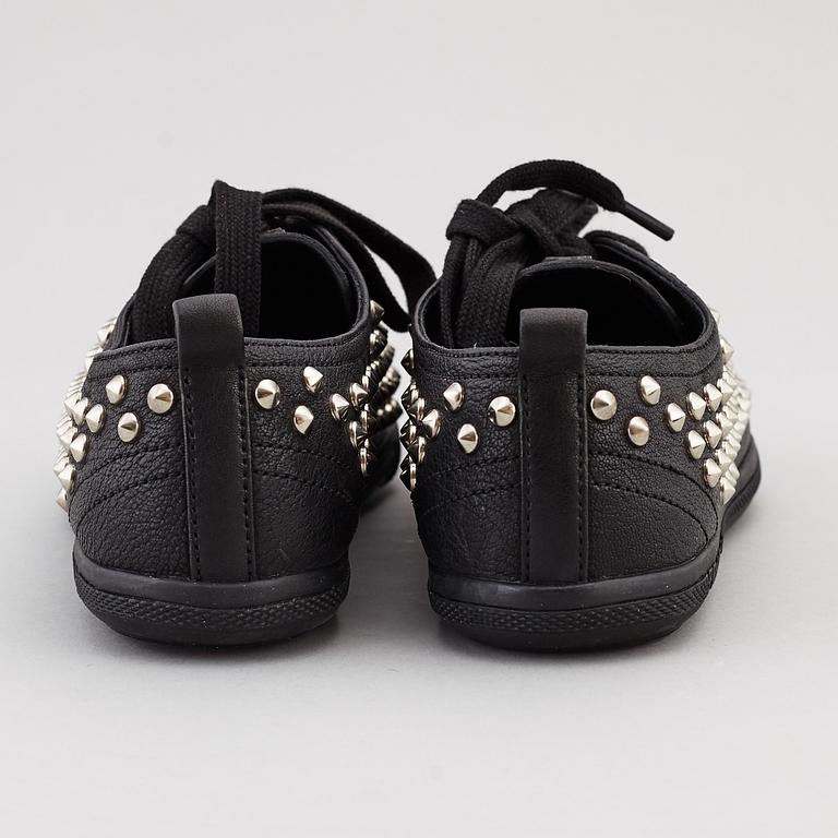 PRADA, two pairs of leather sneakers, size 35,5.