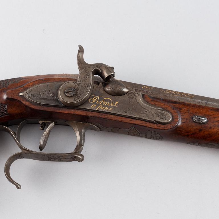 A converted Percussion pistol by Pirmet, Paris, (1779-1818).