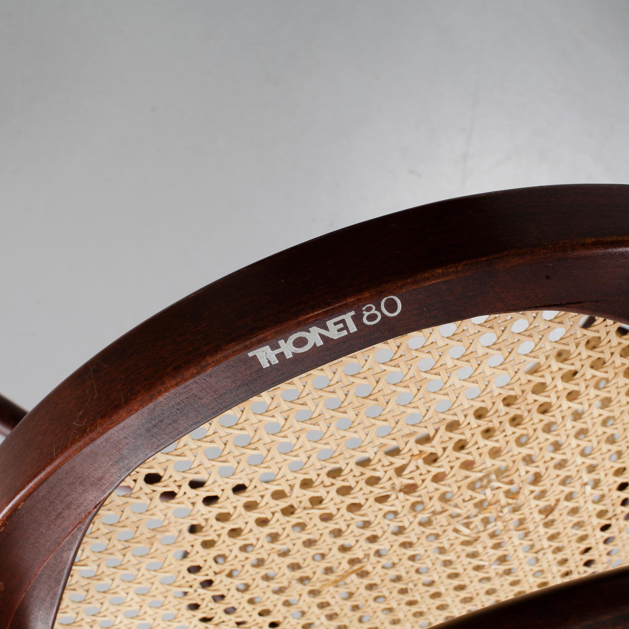 KARMSTOLAR, 4 st, Thonet, "Thonet 80", 1900-talets slut.