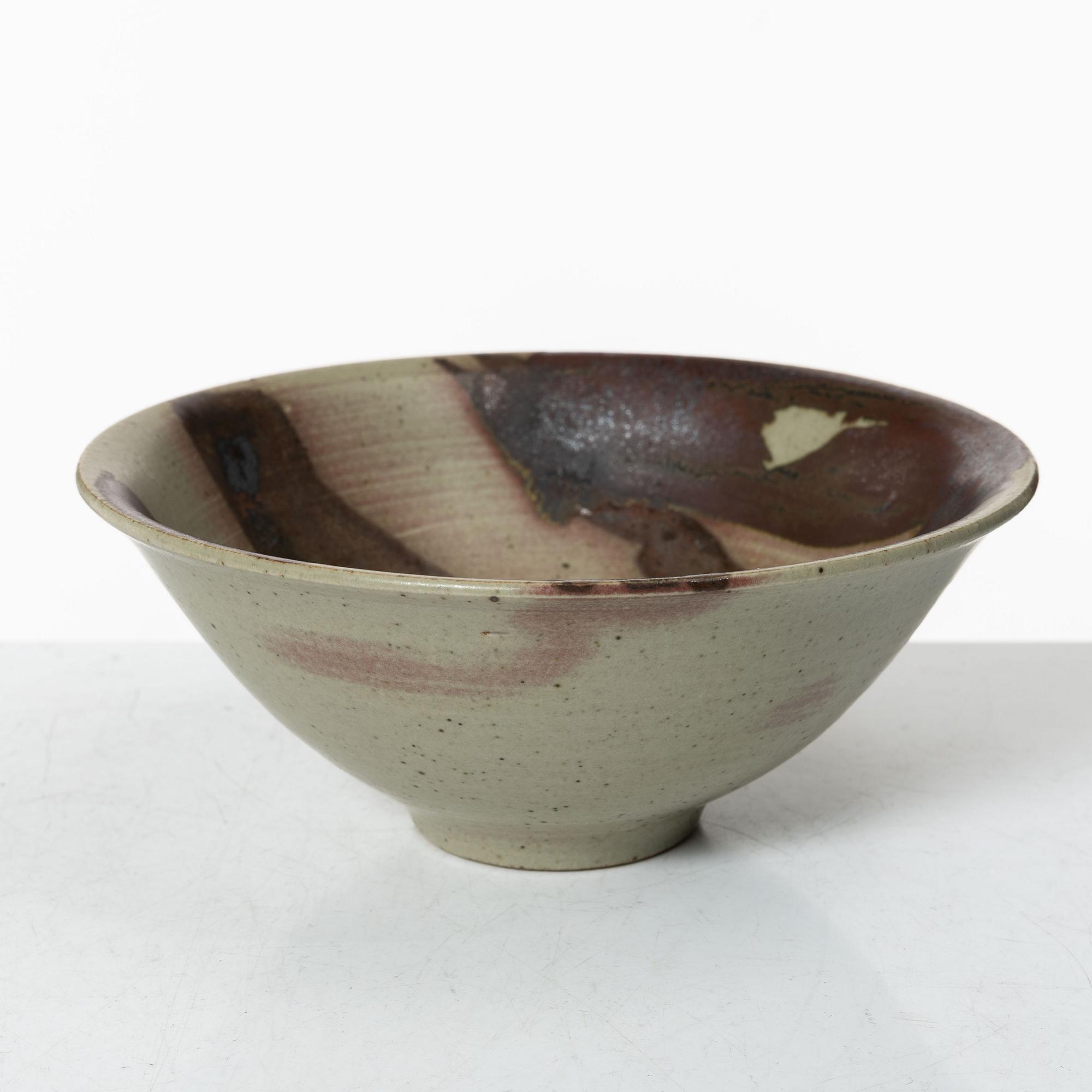 Carl-Harry Stålhane, two stoneware vases and a bowl, Designhuset, Lidköping.