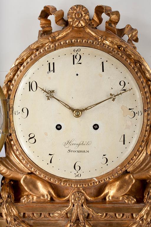 VÄGGPENDYL, gustaviansk, Joachim Hovenschöld Stockholm. Verksam 1767-1800.