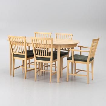 Carl Malmsten, matgrupp, 6 delar, "Vardags", Stolab, 2002-13.