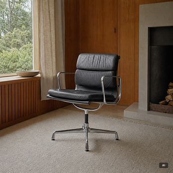 Charles & Ray Eames, an 'EA208 Soft Pad Chair' swivel chair, Vitra, 2010's.