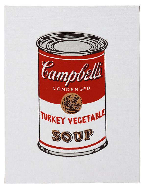 Richard H. Pettibone, "Andy Warhol, '32 Cans of Campbell's Soup', 1962".