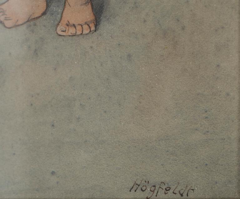 ROBERT HÖGFELDT, akvarell, signerad.