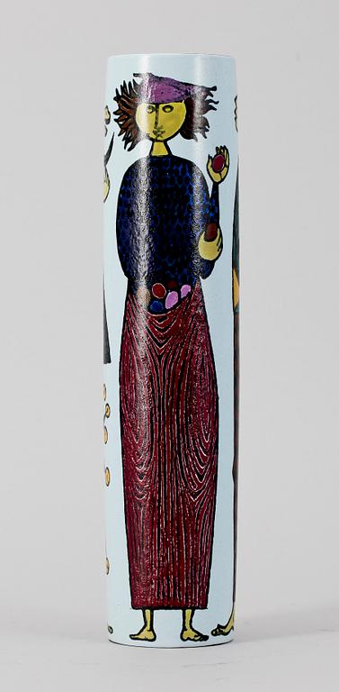 VAS, fajans, "Karneval", Stig Lindberg, Gustavsberg, 1900-talets andra hälft.