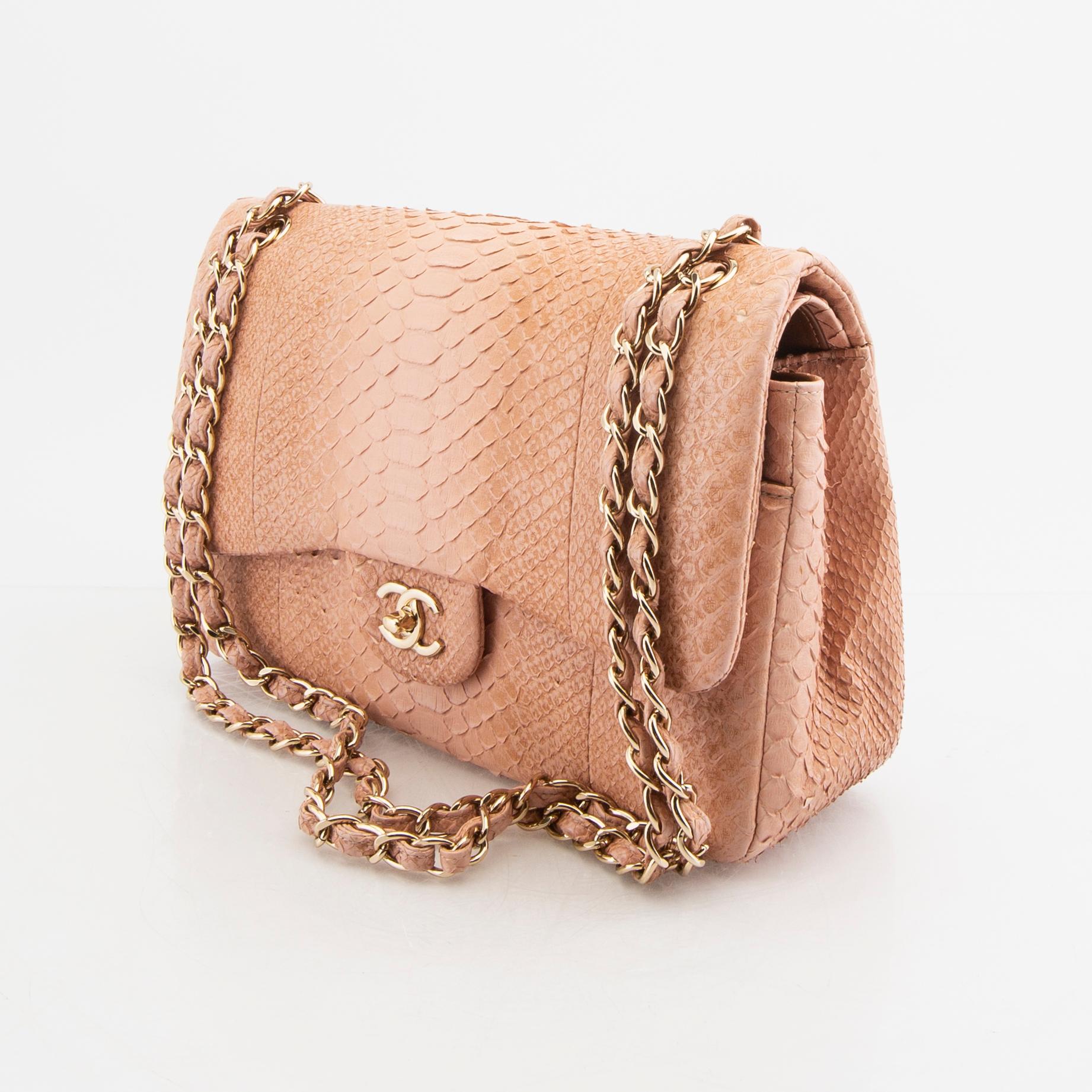 Chanel "Timeless/Classique python crossbody".