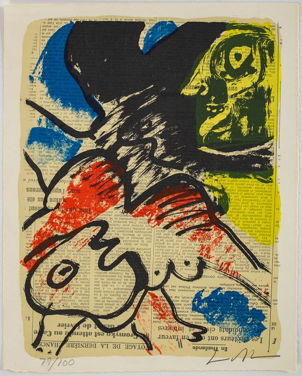 BENGT LINDSTRÖM, portfolio with 15 litographs in colour. Signed and numbered 79/100.