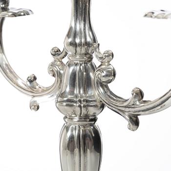 Candelabras, a pair, silver, 20th century.