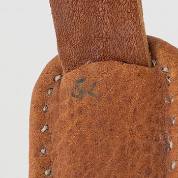 Five Sami leather items, second half of the 20th century.