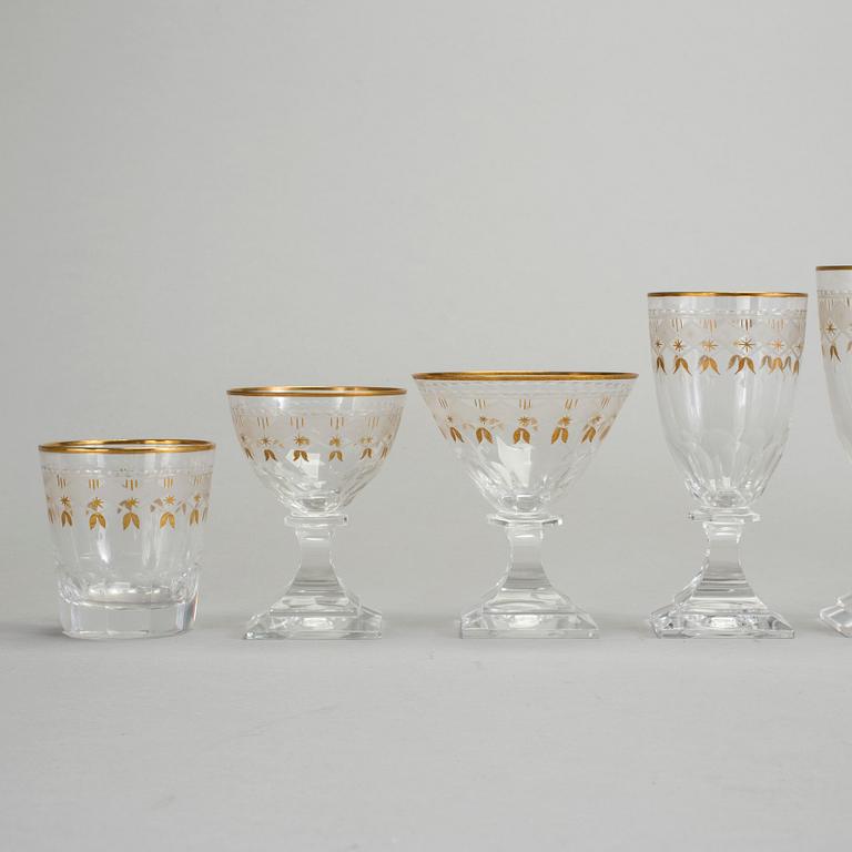 GLASSERVIS, 67 delar, "Odelberg Junior", Kosta, 1900-talets andra hälft.