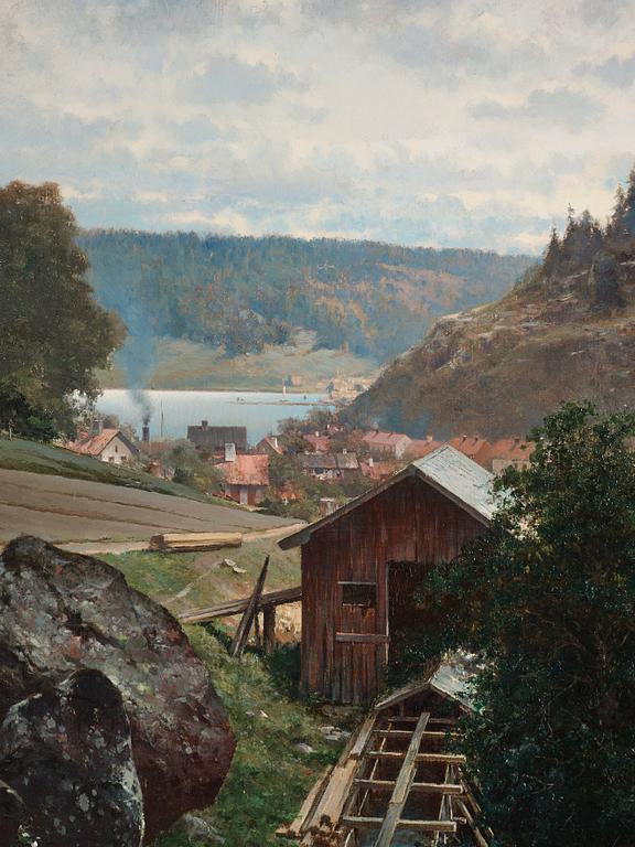 Carl Ferdinand Hernlund, Scene from Valdemarsvik, Sweden.