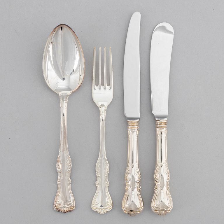 A 76 piece silver cutlery set, 'Olga', GAB, 1980.