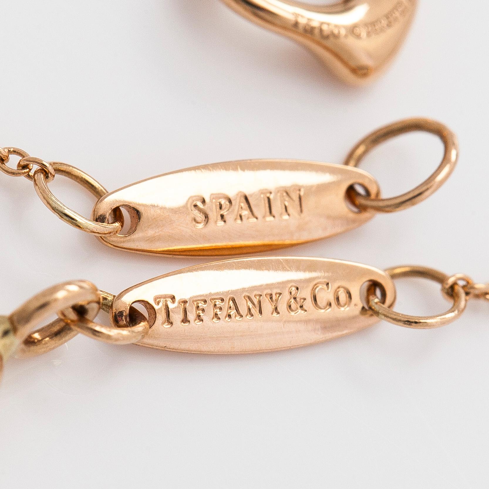 Tiffany & Co, Elsa Peretti, kaulakoru, "Open Heart", 18K ruusukultaa.