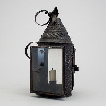 A 19th century metal lantern.