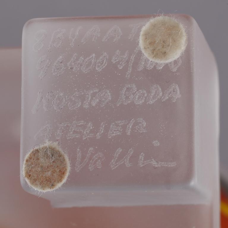 VAS SAMT SKÅL, glas, Bertil Vallien, Kosta Boda Atelier, signerade och numrerade.