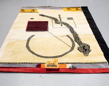 CAROUSCHKA STREIJFFERT, A CARPET, "Construktion", hand tufted, ca  297 x 197 cm.