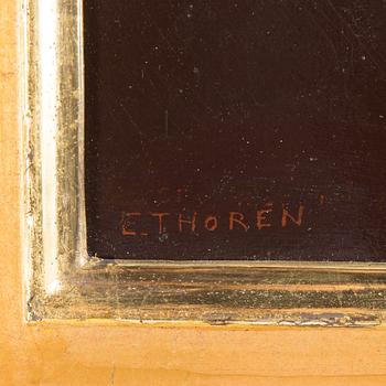 ESAIAS THORÉN, oil lon panel, signed E. Thorén.