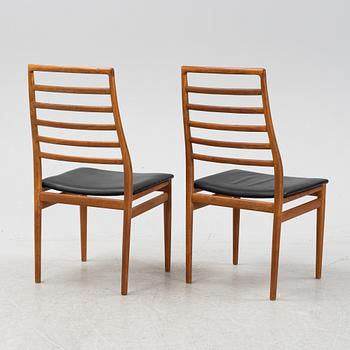 Six teak chairs, Dyrlund & Smith, Denmark, 1960's.