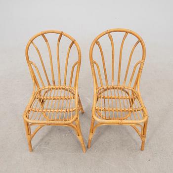 Josef Frank, a pair of bamboo and rattan garden chairs, model no 1164 by Svenskt Tenn, Sweden, designed in 1947.