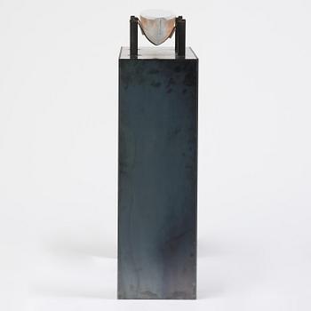 Bertil Vallien, a unique sand cast glass sculpture of a boat, Kosta Boda, Sweden.